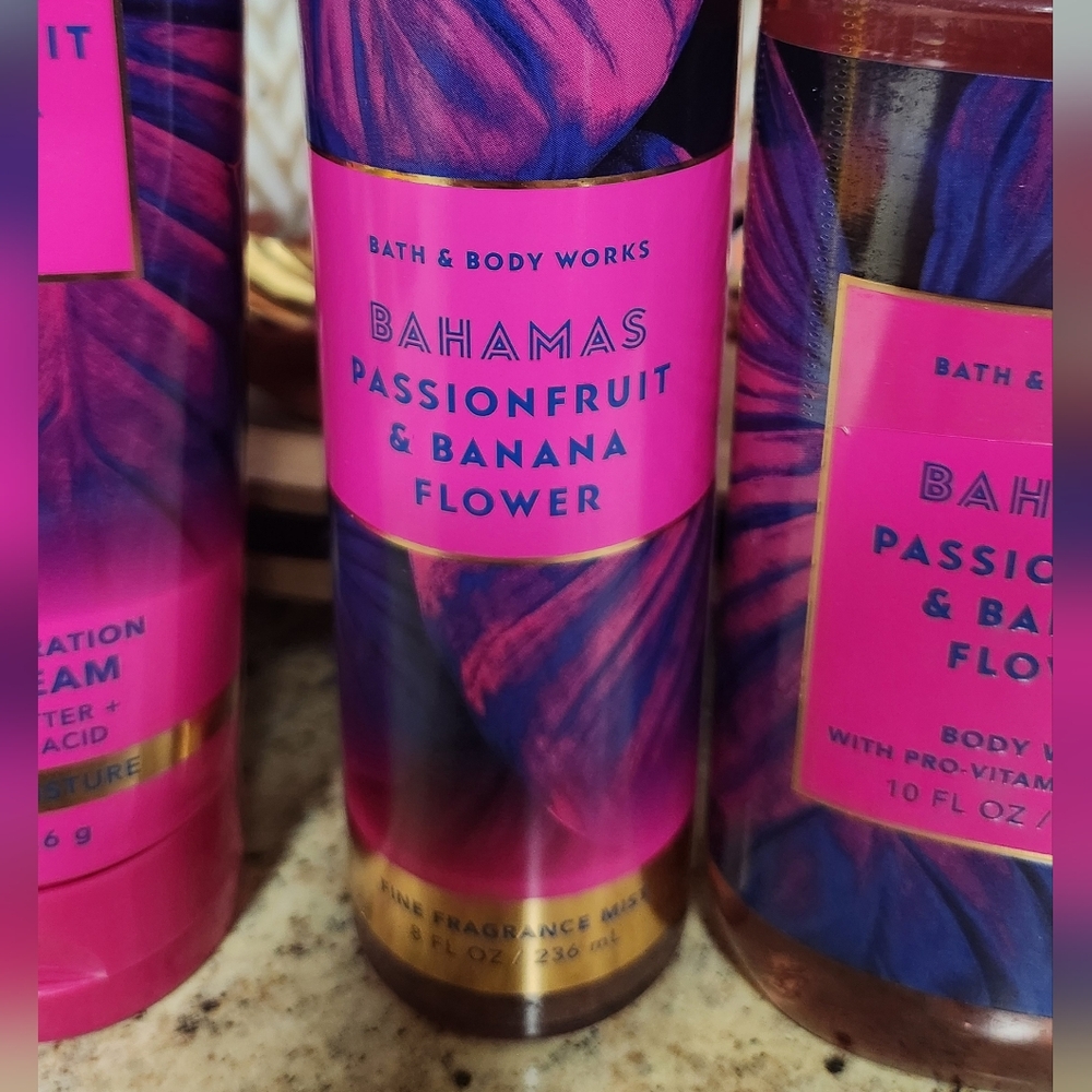 Bath and Body Works Bahamas Passionfruit and Banana Flower  Body Bundle - Picture 3 of 6